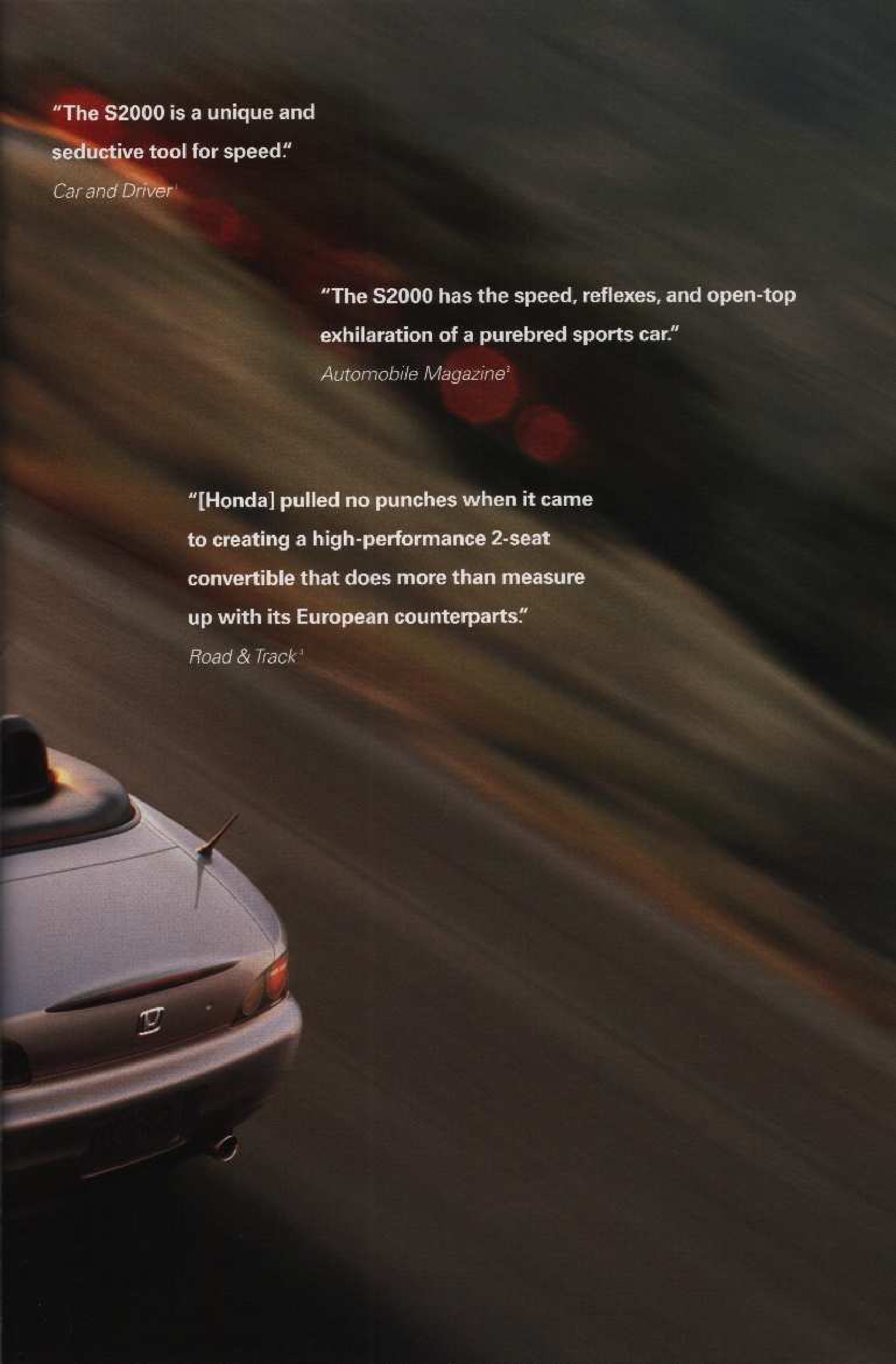 2002 Honda S2000 Brochure Page 14